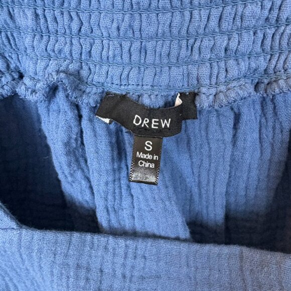 Anthro Drew Blue 2 piece cotton gauze lounge set - Picture 6 of 10